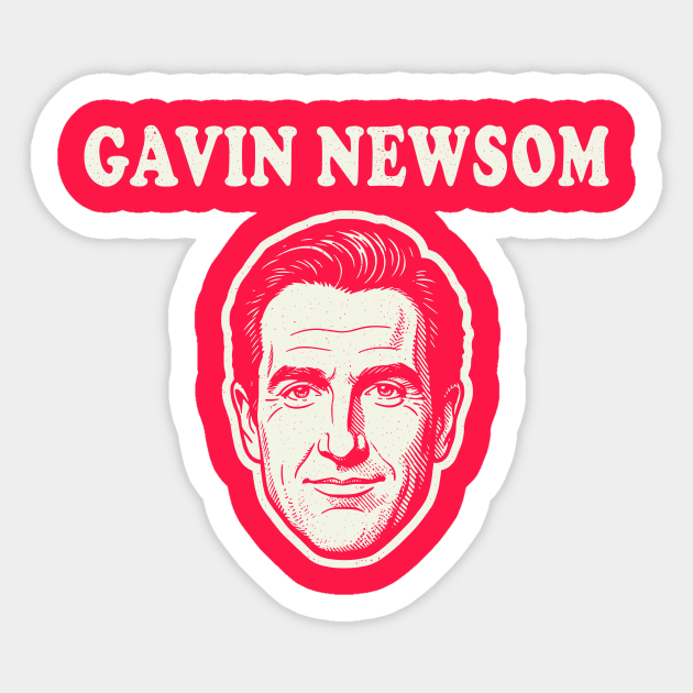 Gavin Newsom Sticker by CreativeSage